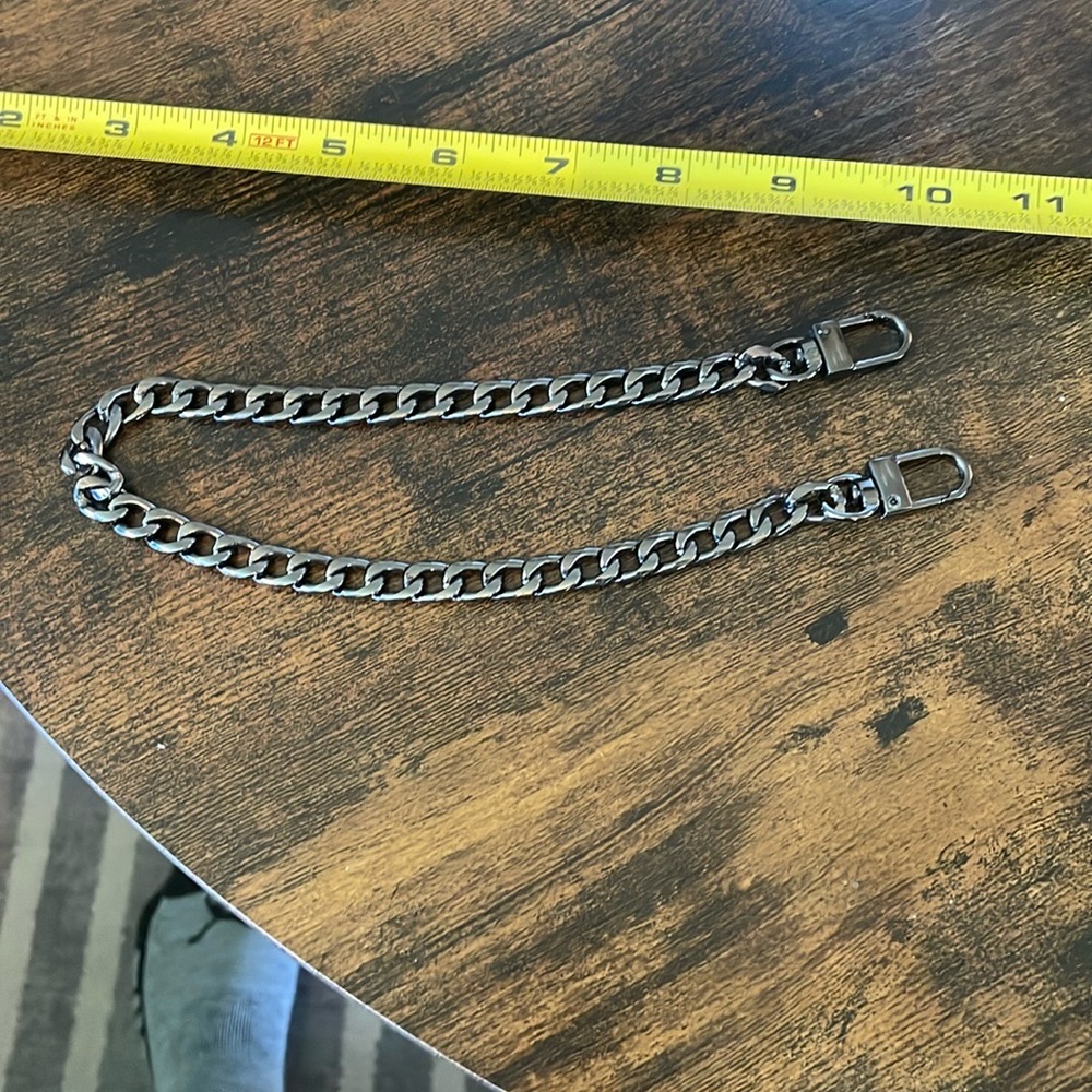 16in unbranded Gunmetal chain for necklace or bag!